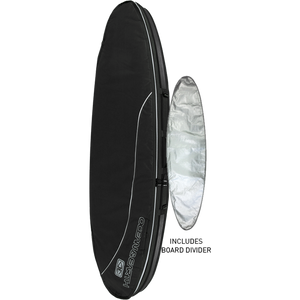 Ocean and Earth - Double Compact Shortboard Cover 7'2" - Black/Grey