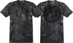 Spitfire Swirled Classic T-Shirt - Size: SMALL Black/Charcoal