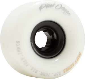 Blood Orange Drift 70mm 81a White Longboard Wheels (Set of 4)