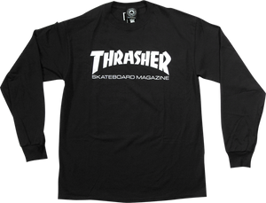 Thrasher Skate Mag Long Sleeve T-Shirt - Size: MEDIUM Black/White