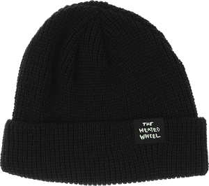 The Heated Wheel Stacked BEANIE Black