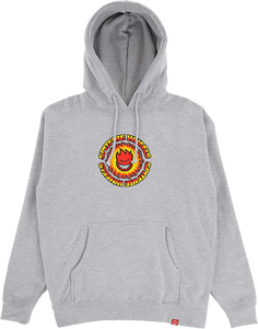 Spitfire OG Fireball Hooded Sweatshirt - SMALL Heather Grey