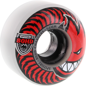 Spitfire 80hd Charger Classic Full 54mm Clear/Red Skateboard Wheels (Set of 4)