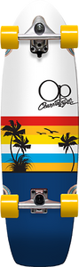 Op Sunset Surfskate Complete Skateboard -9.75x33 White/Navy 