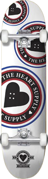 Heart Supply Orbit Logo Complete Skateboard -8.0 White 