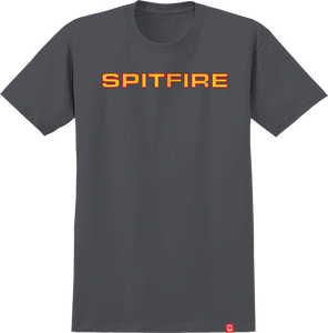 Spitfire Classic '87 T-Shirt - Size: SMALL Charcoal/Gold/Red