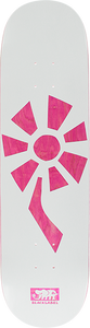 Black Label Flower Power Skateboard Deck -8.25 White/Pink Veneer DECK ONLY