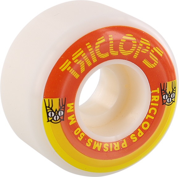 Triclops Prisms 50mm White Skateboard Wheels (Set of 4)