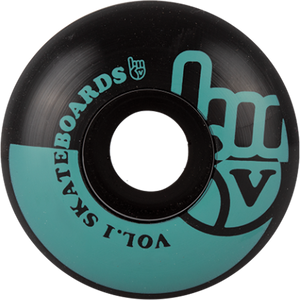 Vol.1 No.1 51mm Black/Teal Skateboard Wheels (Set of 4)