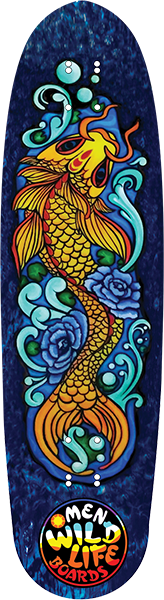 Omen Jinli Koi Mini Cruiser Skateboard Deck -8.9x33 DECK ONLY