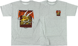 Powell Peralta Cab Street Dragon T-Shirt - Size: SMALL Heather Grey