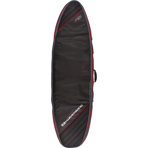 Ocean and Earth - Double Compact Shortboard Cover 6'4" - Black/Red/Grey