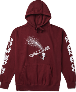 Call Me 917 Devil Calls Hooded Sweatshirt - SMALL Maroon