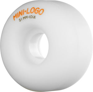 Mini Logo C-Cut 51mm 101a White Skateboard Wheels (Set of 4) - Universo Extremo Boards