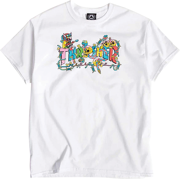 Thrasher Devil'S Music T-Shirt - Size: SMALL White