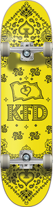 KFD Bandana Complete Skateboard -7.75 Yellow 