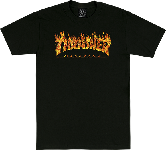 Thrasher Inferno T-Shirt - Size: LARGE Black