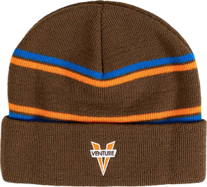 Venture Heritage Cuff BEANIE Brown/Orange/Blu