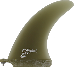 Ray Gun Fiberglass Center Fin 9.0" Smoke Surfboard FIN 