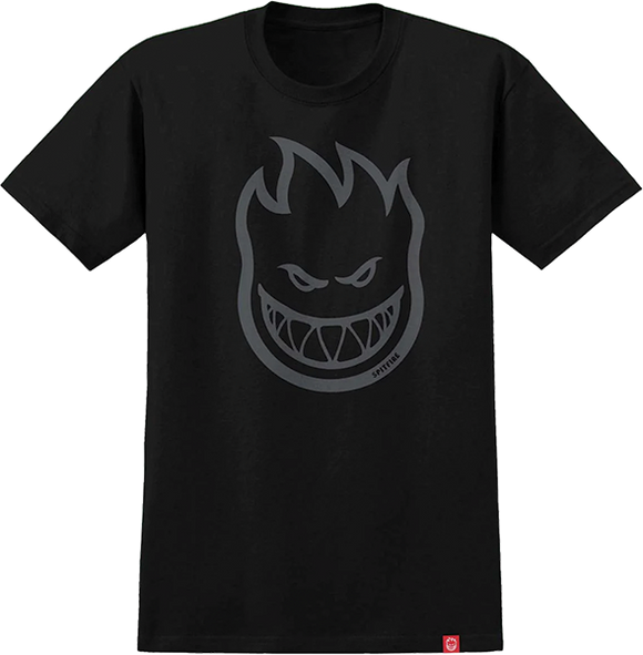 Spitfire Bighead T-Shirt - Size: MEDIUM Black/Grey