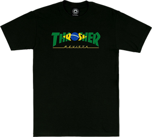 Thrasher Brazil Revista T-Shirt - Size: SMALL Black