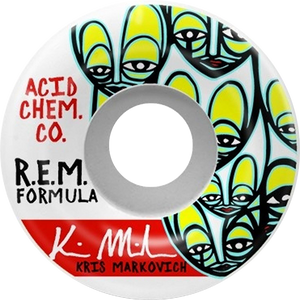 Acid Markovich Rem Ltd 52mm 101a White Skateboard Wheels (Set of 4)