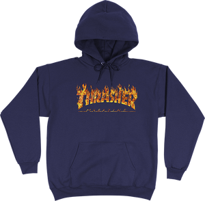 Thrasher Inferno Hooded Sweatshirt - MEDIUM Navy