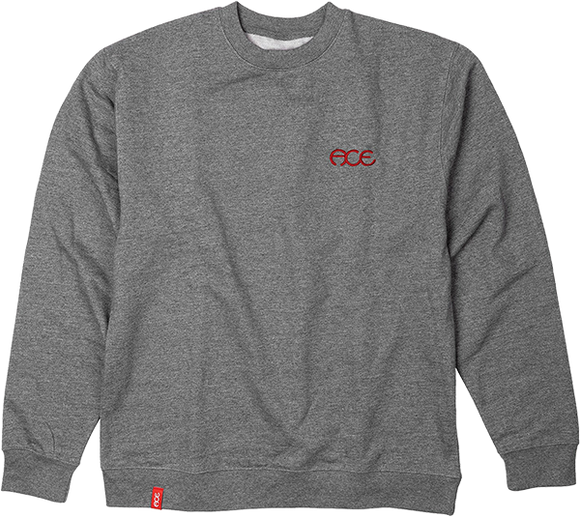 Ace Hutch Crew Sweatshirt - MEDIUM Gunmetal/Red