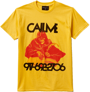 Call Me Reaper T-Shirt - Size: SMALL Yellow