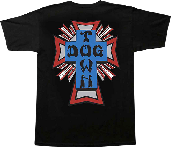 Dogtown Cross Logo T-Shirt - Size: SMALL Black/Blue/Red/Grey