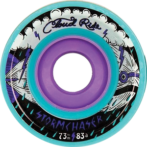 Cloud Ride! Storm Chaser 73mm 83a Turquoise Longboard Wheels (Set of 4)