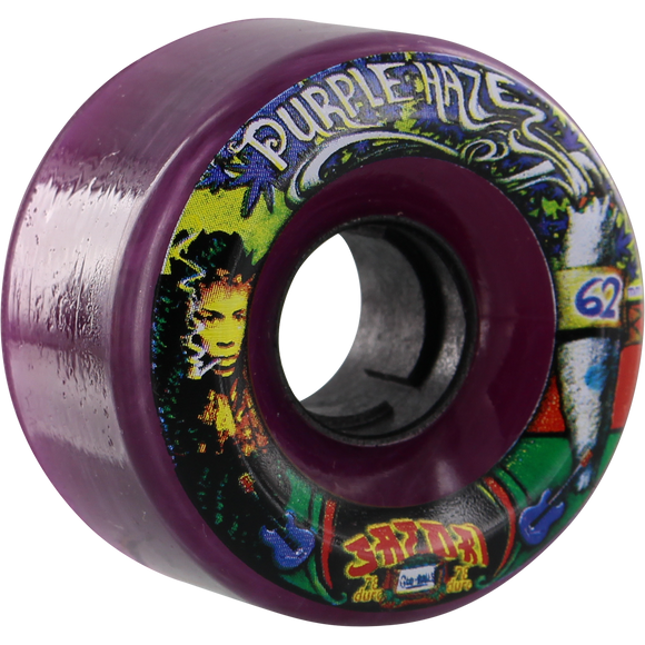 Satori Goo Ball Purple Haze 62mm 78a Clear Purple Longboard Wheels (Set of 4)