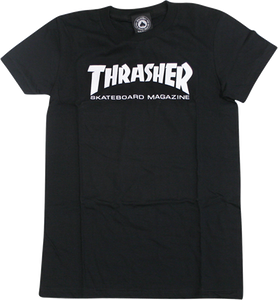 Thrasher Mag Logo Girls T-Shirt - Size: X-SMALL Black