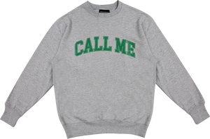 Call Me 917 Call Me Logo Crew Sweatshirt - X-LARGE Heather Grey