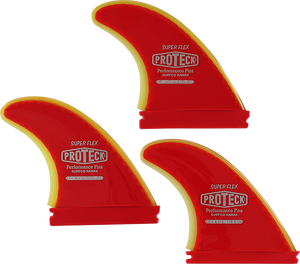 Proteck Super Flex Ffs Thruster Set 4.5 Red/Yellow Surfboard FIN 