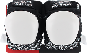 187 Pro Knee Pads XS-Black/White Text/White Cap