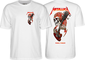 Powell Peralta Metallica Collab T-Shirt - Size: MEDIUM White