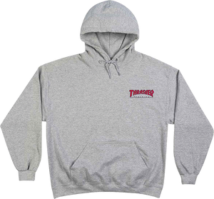 Thrasher Little Outline Hooded Sweatshirt - LARGE Grey