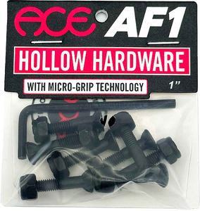 Ace 1" Allen Hollow W/Grippers Hardware Set Black