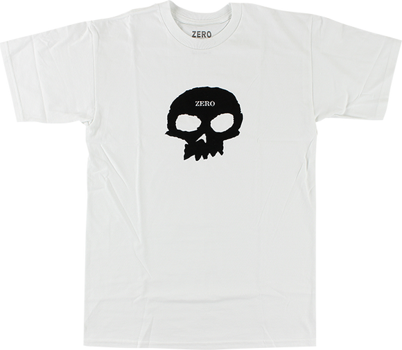 Zero Single Skull T-Shirt - Size: LARGE White/Black