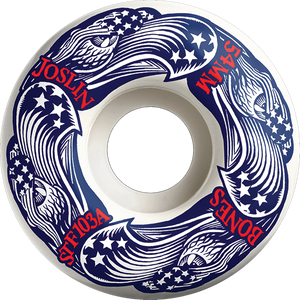 Bones Wheels Joslin STF V1 Freedom Fourever 54mm 103a White Skateboard Wheels (Set of 4)