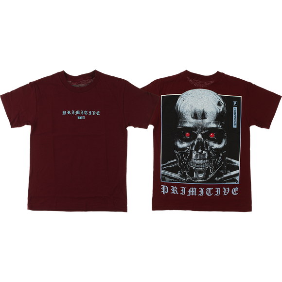 Primitive Machine Short Sleeve T-Shirt Burgundy