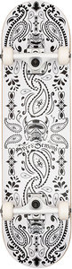 Sd Bandana Complete Skateboard -7.75 Black/White 