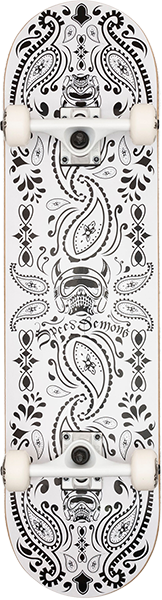 Sd Bandana Complete Skateboard -7.75 Black/White 