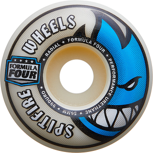 Spitfire F4 99a Radial 56mm Natural/Blue Skateboard Wheels (Set of 4)