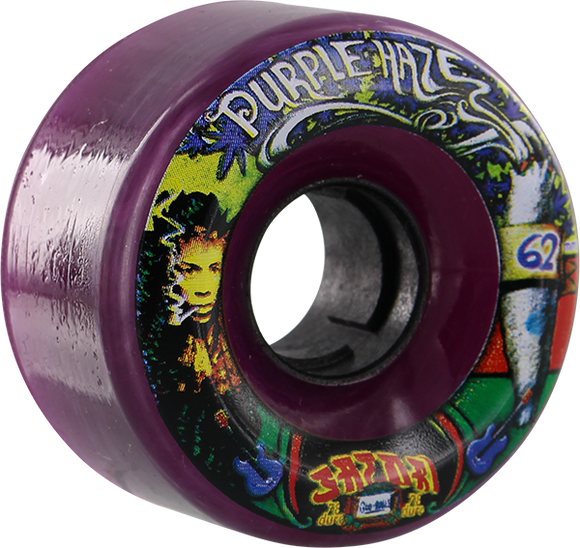 Satori Goo Ball Purple Haze 62mm 78a Clear Purple Longboard Wheels (Set of 4)