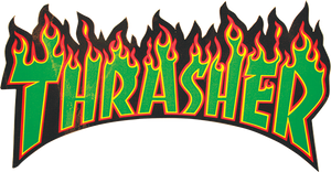 THRASHER FLAME LOGO DECAL MD