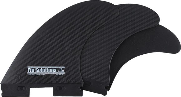 Fin Solutions FFS Large Black Weave 3 Surfboard Fin Set