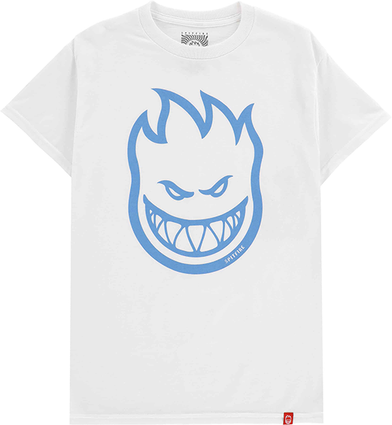 Spitfire Bighead T-Shirt - Size: LARGE White/Lt.Blu