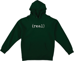 Real Lower Hooded Sweatshirt - SMALL Drk.Green/White